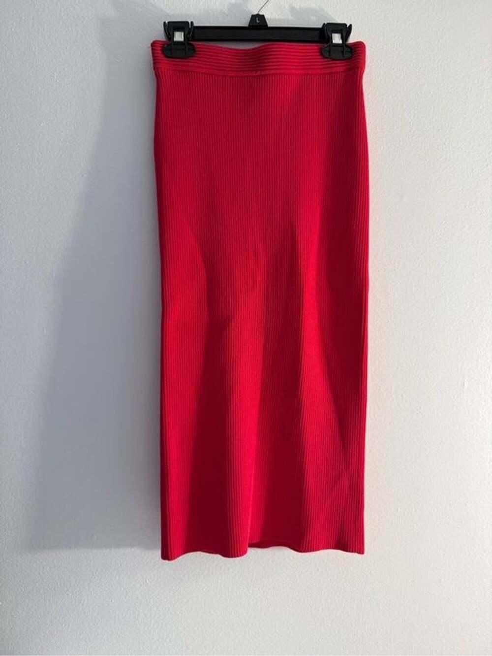 Michael Kors Hot Pink Ribbed Midi Skirt